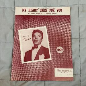 Vintage Sheet Music My Heart Cries For You Carl Sigman Percy Faith 1950